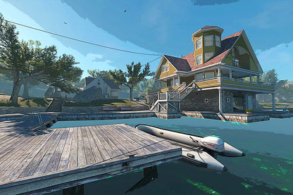 Canvas Painting "Lake House"